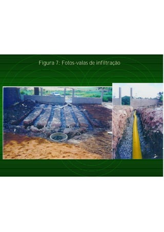 Figura 7: Fotos-valas de infiltração
 