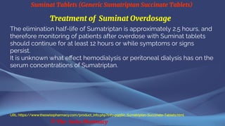 Sumintac Suminat Tablets (Generic Sumatriptan Succinate Tablets) | PDF