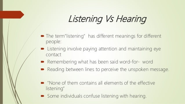 difference between hearing and listening presentation difference between hearing and listening presentation