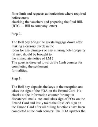 Method of guarantee.