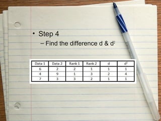 • Step 4
  – Find the difference d & d2
 