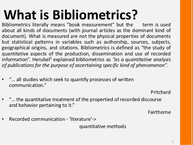 Dissertation on bibliometric analysis