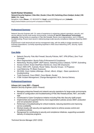 Experienced Network Security Engineer Specializing in Palo Alto & Cloud ...