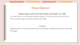 Vasted Interest Example sumit tpa on contingent and vested interst.pptx