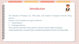 Vasted Interest Example sumit tpa (1) A STUDY ON CONTINGENT AND VESTED INTEREST.pptx