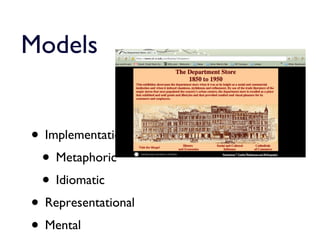 Models Implementation Metaphoric Idiomatic Representational Mental 