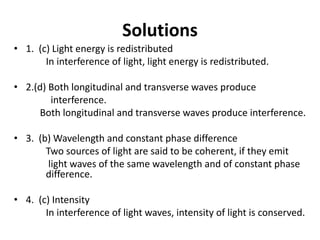 Summarized notes on Interference and Diffraction for JEE Main | PPTX