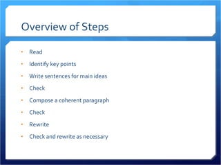 Summarizing | PPT