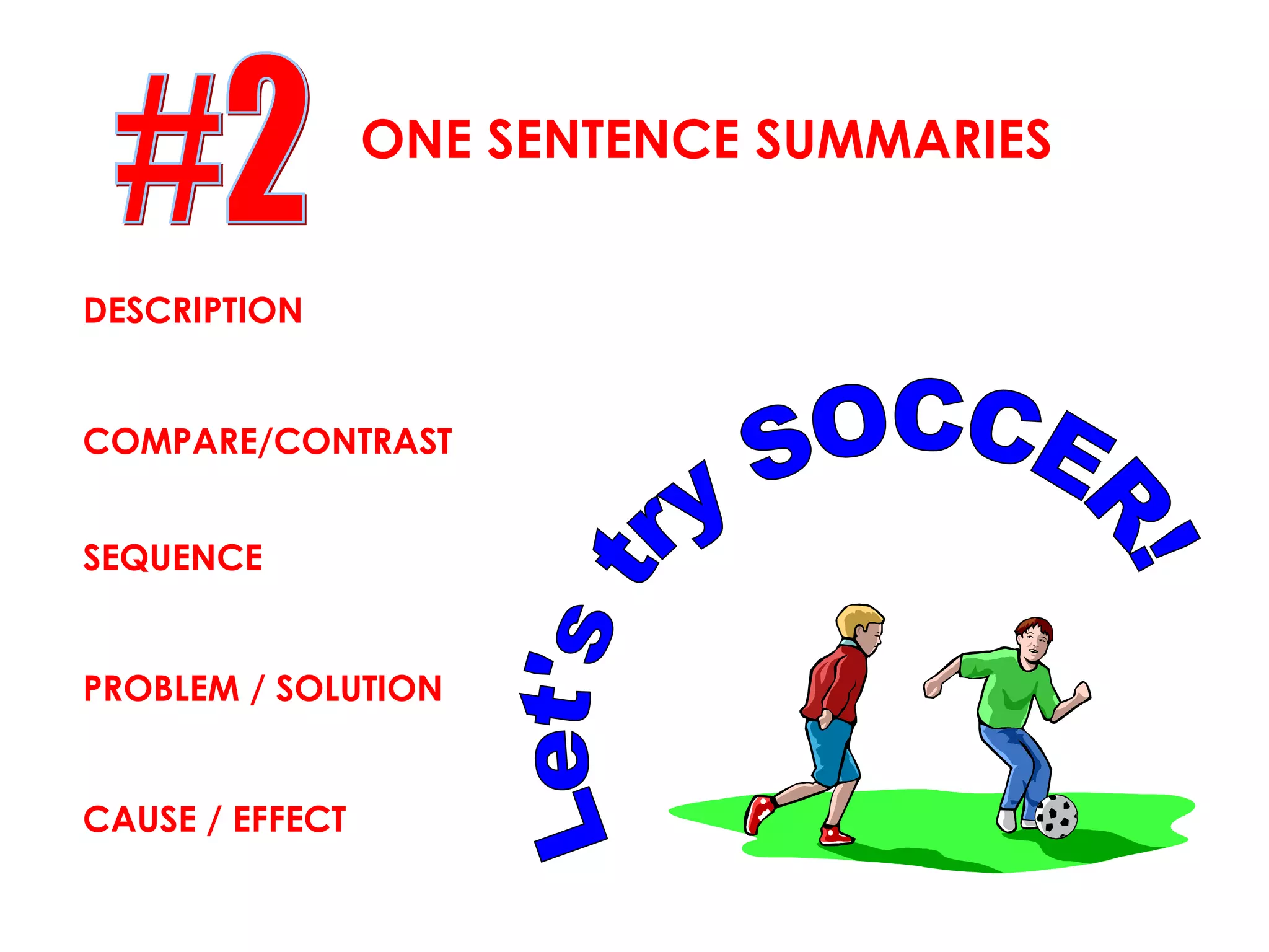 #2 Let's try SOCCER! 