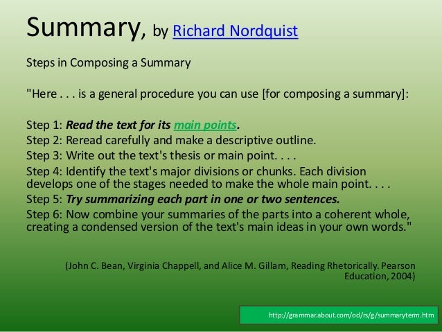 Summarizing power point