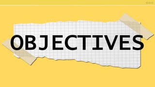 OBJECTIVES
 