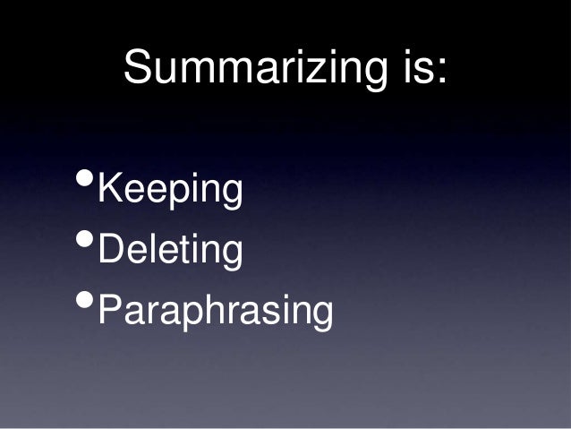 Summarizing Powerpoint