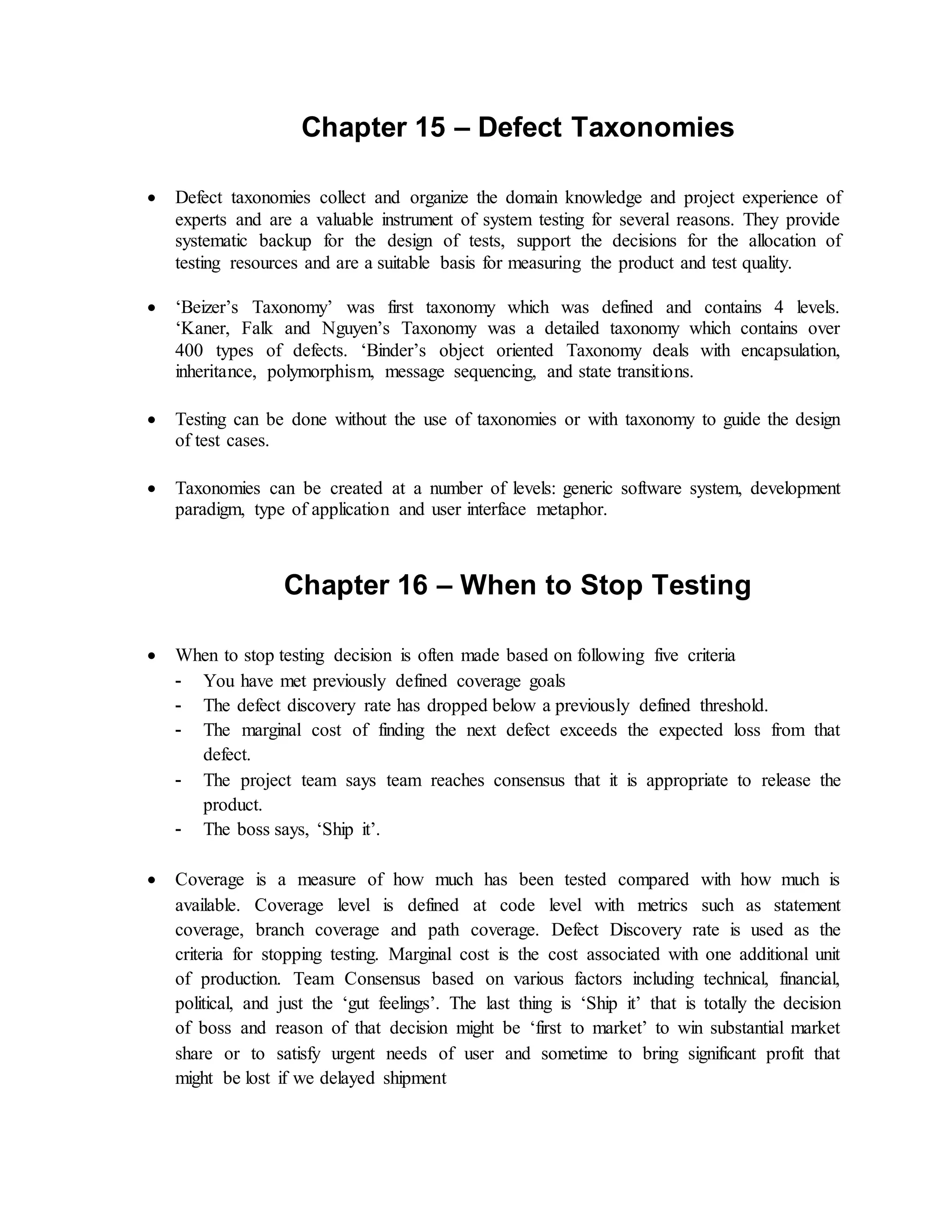 A PRACTITIONER'S GUIDE TO SOFTWARE TEST DESIGN [Summary] | DOCX