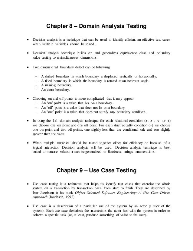 A PRACTITIONER S GUIDE TO SOFTWARE TEST DESIGN Summary 