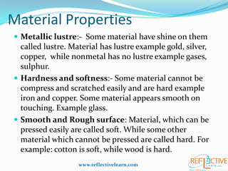 Class 6 Science : Different kinds of materials | PPT