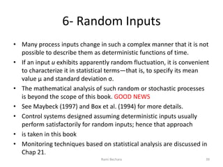 Specifying Random Process Process Modelling and Control : Summary most important points in ...