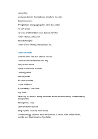 Students Comments Anna