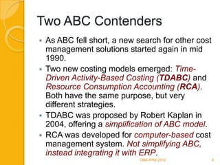 Summary: Recognition of Idle Resources in Time-Driven Activity Based ...
