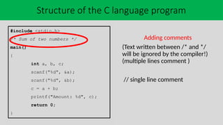 Comprehensive Introduction to C Programming Language Fundamentals and ...