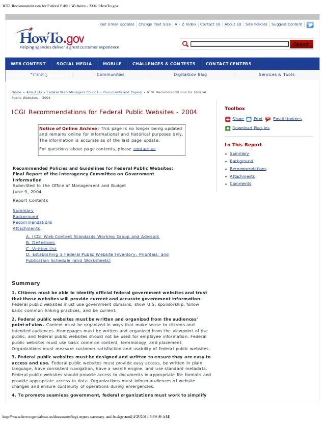 web site contents