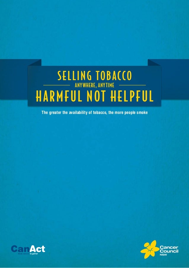 Tobacco Retail Report 2013 Selling Tobacco Anywhere, Anytime Harmfu…