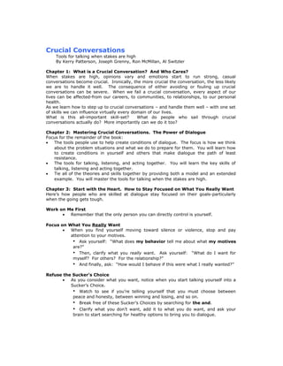 Download Crucial Conversations Book Summary