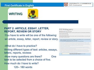 Summary FCE exam | PPT