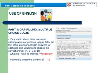 Summary FCE exam | PPT