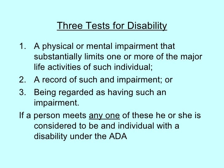 Summary Of ADA Title II Regulations