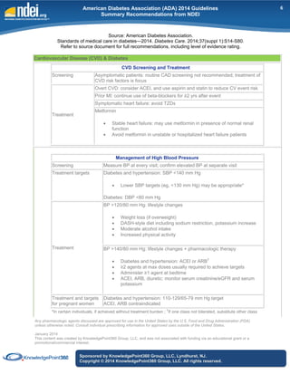 Summary of american diabetes association 2014 guidelines | PDF