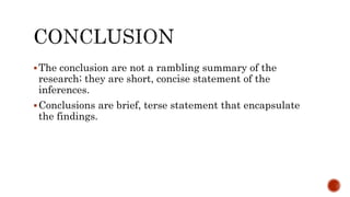 Summary of findings, conclusion and recommedations Ed200 | PPTX