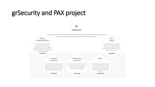 grSecurity and PAX project
 