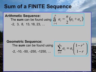 Summary of Sequence and Series | PPT
