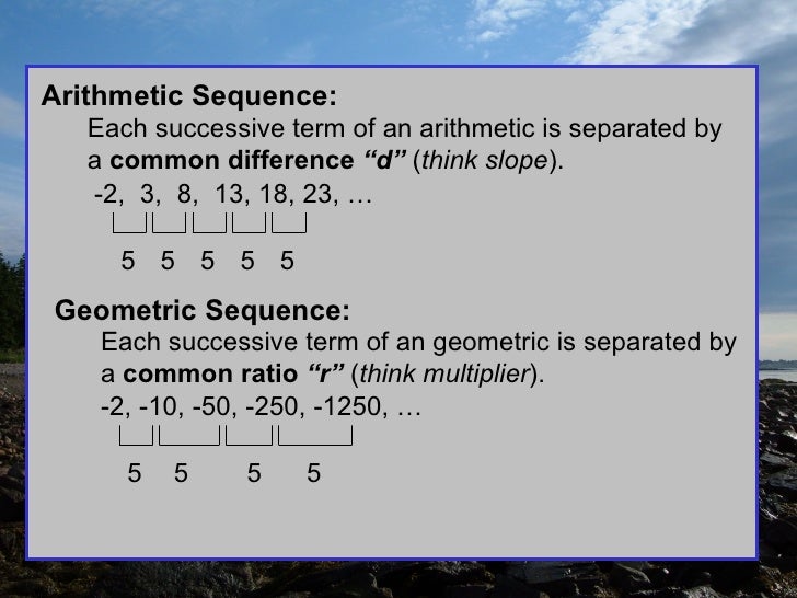 Difference between arithmetic and quadratic sequences - righthistory