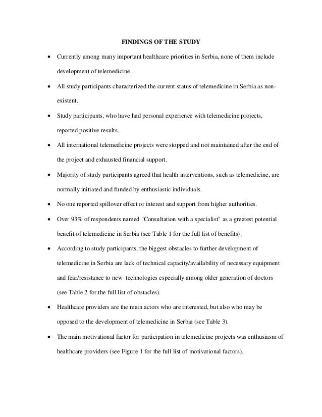 Master thesis telemedicine