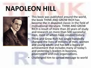 Summary of ’THINK AND GROW RICH' by NAPOLEON HILL