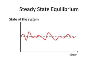 Steady State Equilibrium
time
State of the system
 