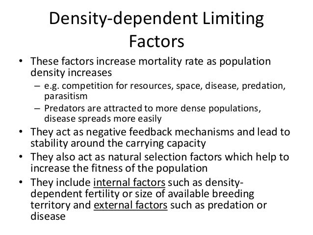 Density Dependent Natural Resources Density Dependent Natural Resources