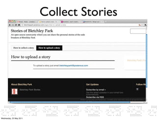 Collect Stories




Wednesday, 25 May 2011
 
