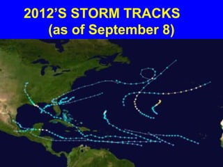 2012’S STORM TRACKS
   (as of September 8)
 