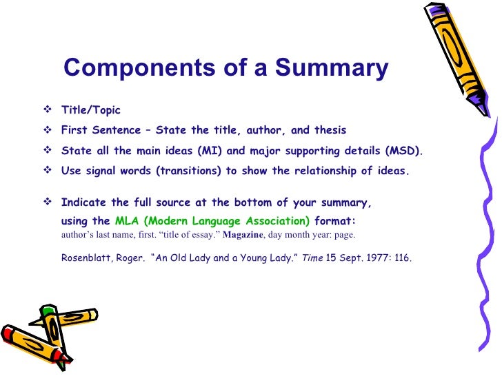 Summary Skills