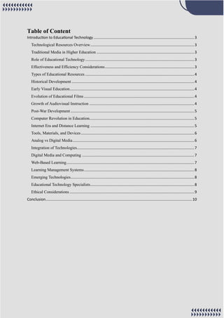 (SUMMARY) Resources in Educational Technology | PDF