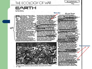 Main idea
The Conclusion
 