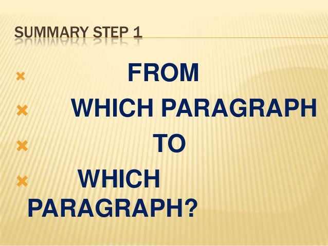 Summary Writing O Level