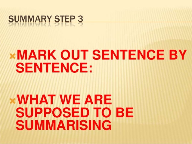 Summary Writing O Level