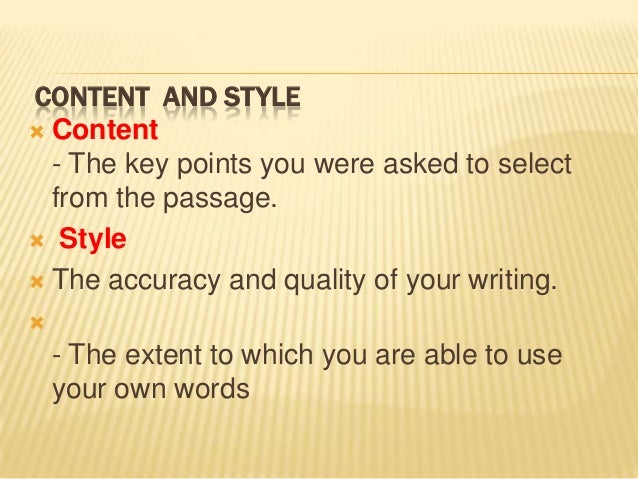Summary Writing O Level