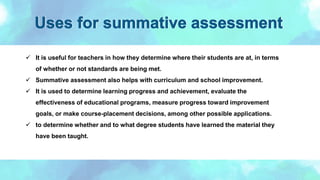 Summative and formative assessment | PPTX