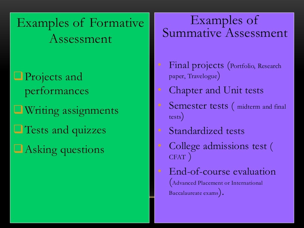 summative assessment advantages vs disadvantages formative vs summative assessment comparison chart