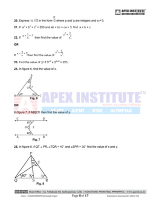 Summative Assessment I Guess Papers For Class Ix Summative Assessment I Guess Papers For Class Ix