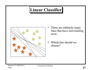Linear Classifier There are infinitely many lines that have zero training error. Which line should we  choose? 